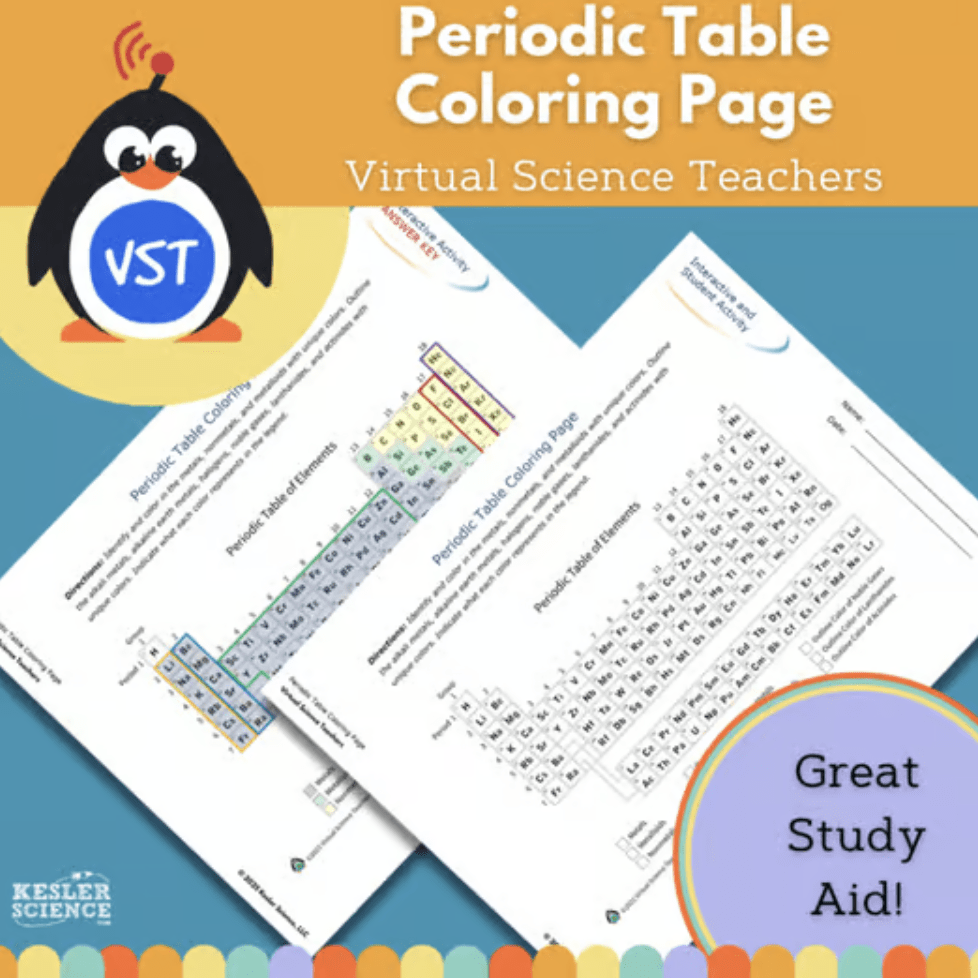 Periodic Table Coloring Page